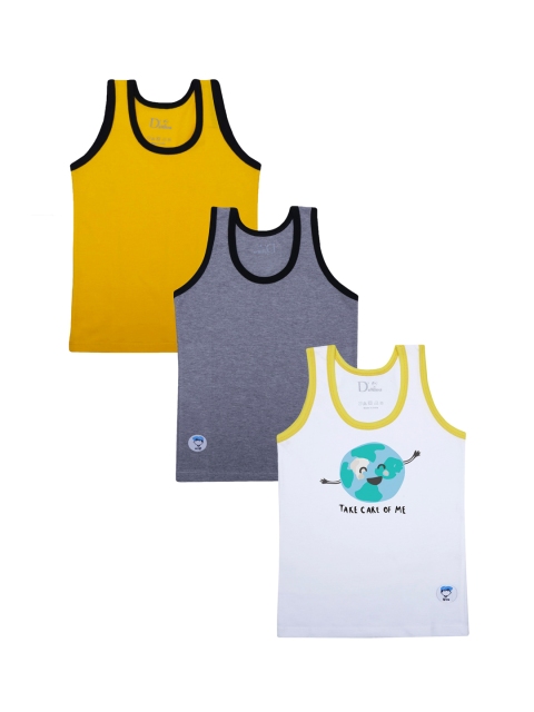 

DChica Boys Pack Of 3 Assorted Basic Cotton Innerwear Vests