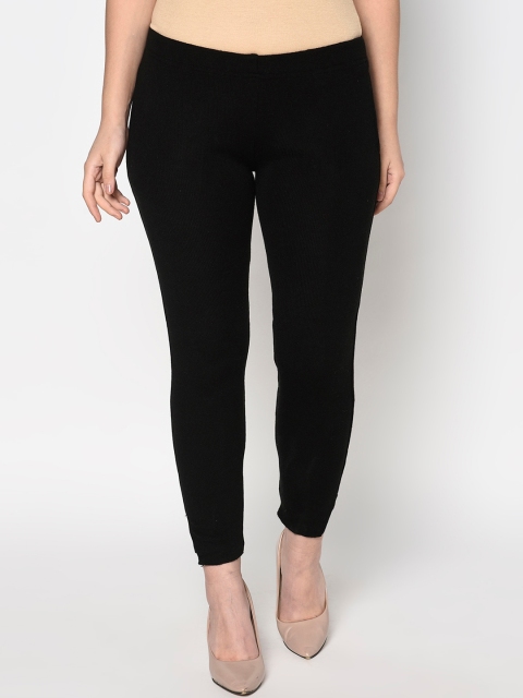 

FABNEST Women Black Slim Fit Trousers