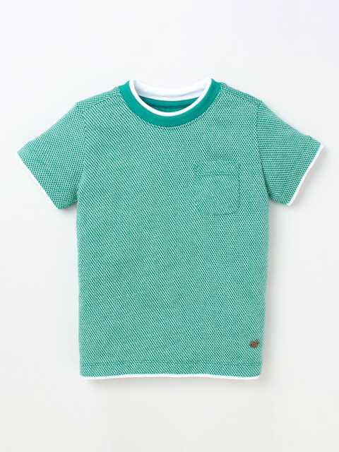 

Ed-a-Mamma Boys Green Printed T-shirt