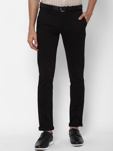 

Allen Solly Men Black Slim Fit Cotton Blend Trousers