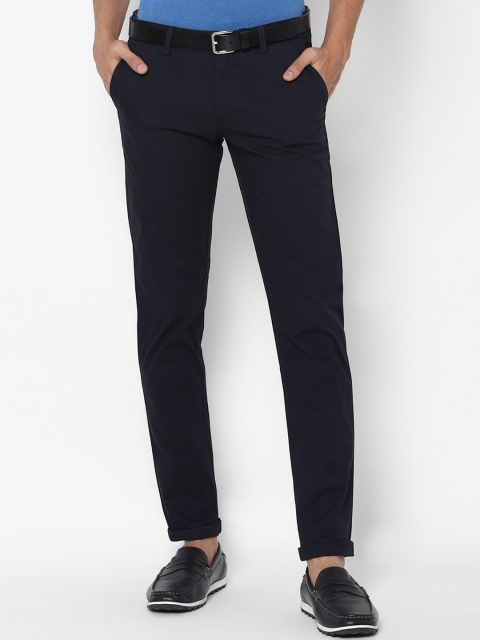 

Allen Solly Men Navy Blue Slim Fit Trousers