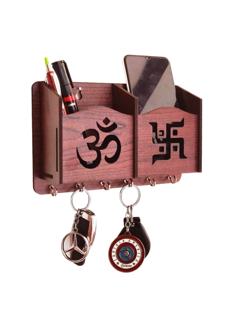 

Home Sparkle Brown Wood Pocket shelf Key Holder