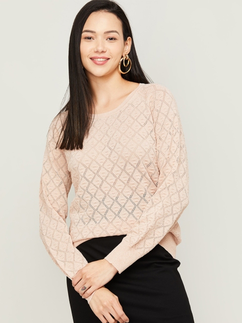 

Bossini Pink Self Design Regular Top