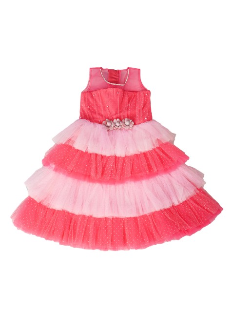 

Enfance Kids Girls Rose Colourblocked Net Dress
