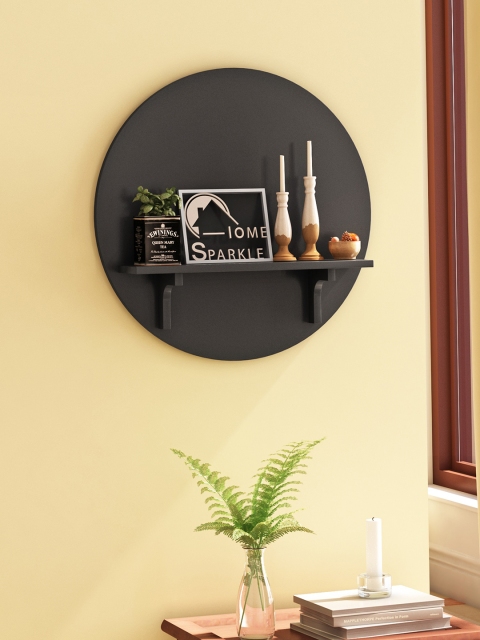 

Home Sparkle Black MDF Basic Wall Shelf