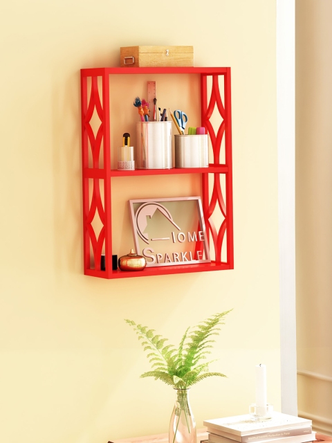 

Home Sparkle Red MDF Basic Wall Shelf