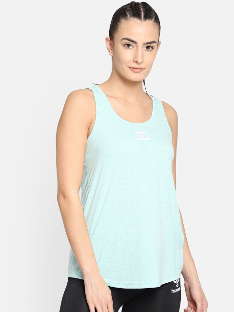

hummel Green Solid Tank Top
