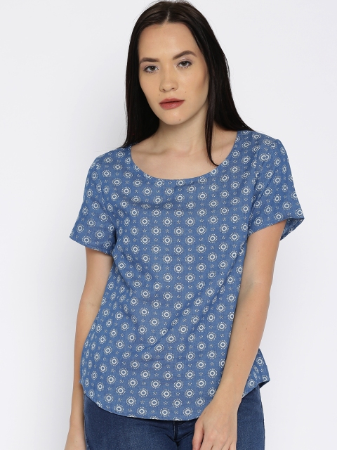 

Jealous 21 Women Blue Printed Top