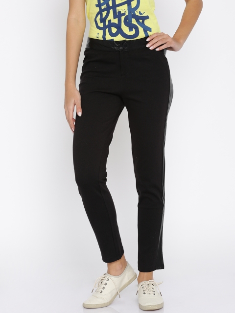 

Jealous 21 Women Black Solid Flat-Front Trousers