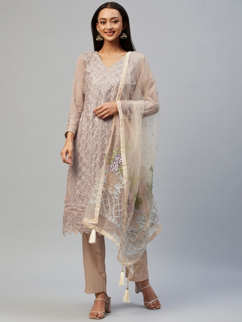 

Readiprint Fashions Beige Embroidered Unstitched Dress Material