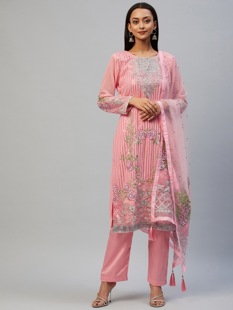 

Readiprint Fashions Pink Embroidered Unstitched Dress Material