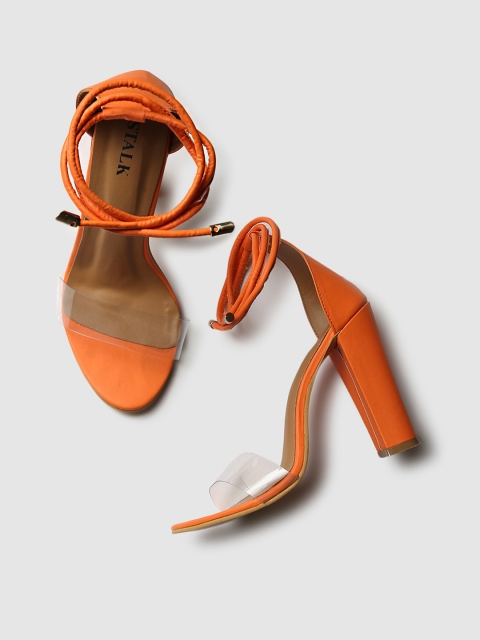 

STALK Orange Block Heels