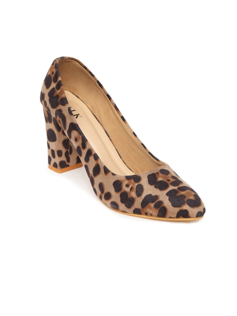 

STALK Woman Leopard Print Block Pumps, Multi