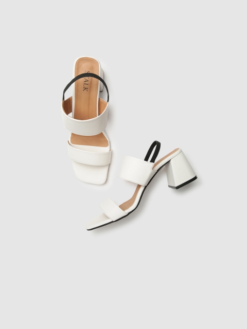 

STALK White Block Sandals