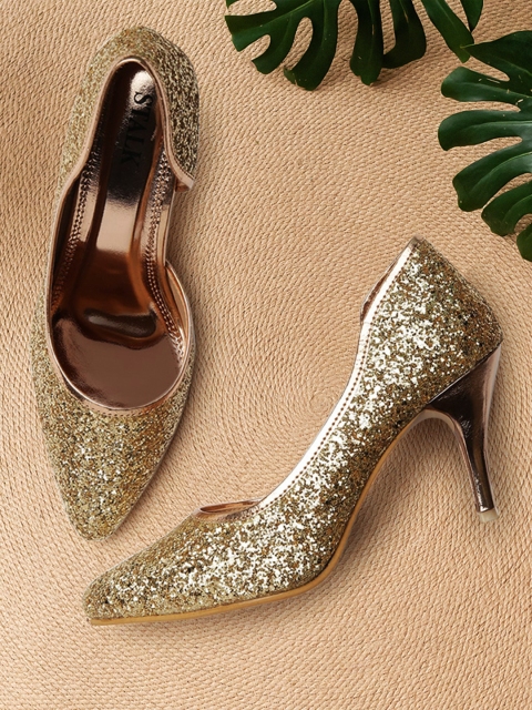

STALK Gold-Toned Embellished Pumps