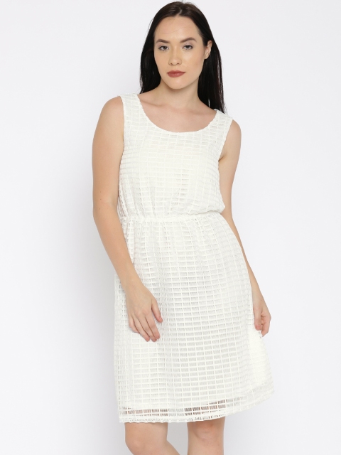 

Jealous 21 Women White Solid Fit & Flare Dress