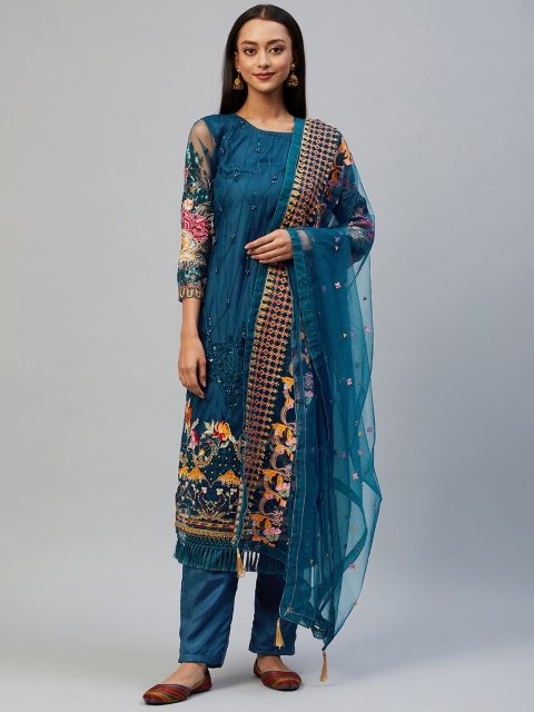 

Readiprint Fashions Blue & Teal Embroidered Unstitched Dress Material