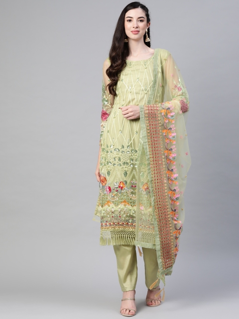 

Readiprint Fashions Lime Green Floral Embroidered Unstitched Dress Material