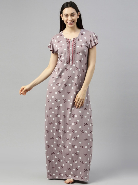 

GOLDSTROMS Grey Printed Maxi Nightdress