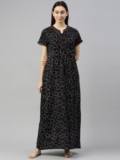 

GOLDSTROMS Black Printed Maxi Nightdress