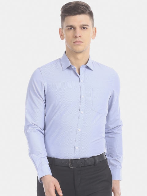 

Excalibur Men Blue Opaque Formal Shirt