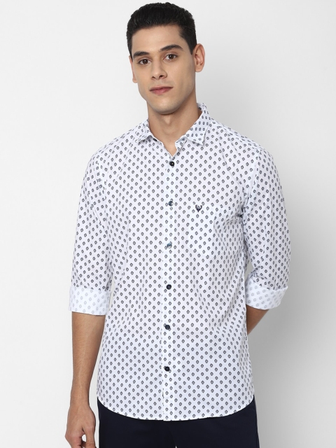 

Allen Solly Men White Slim Fit Opaque Printed Casual Shirt