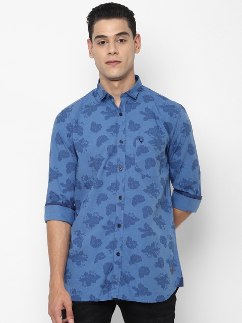 

Allen Solly Men Blue Floral Printed Slim Fit Pure Cotton Casual Shirt