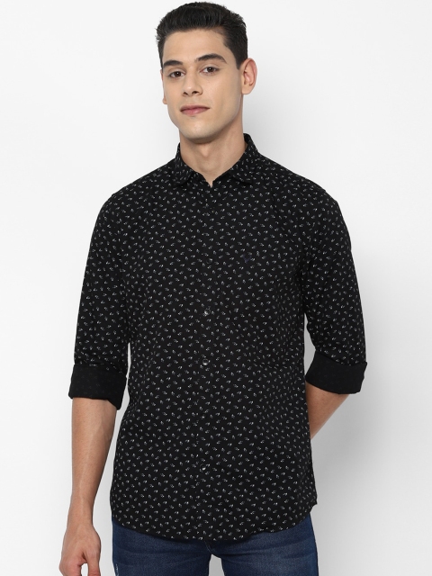 

Allen Solly Men Black Slim Fit Opaque Printed Casual Shirt