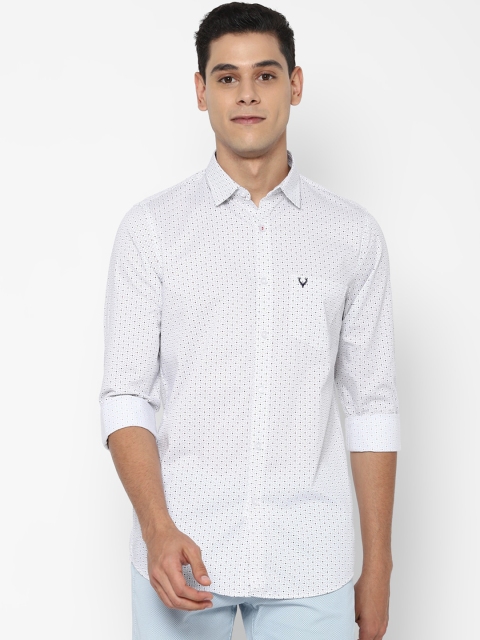 

Allen Solly Men White Slim Fit Opaque Printed Casual Shirt