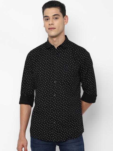 

Allen Solly Men Black Slim Fit Opaque Printed Casual Shirt