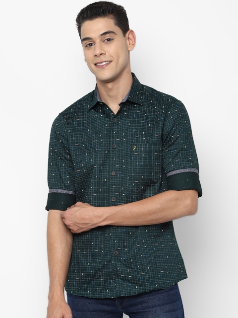 

Allen Solly Men Green Slim Fit Opaque Printed Casual Shirt