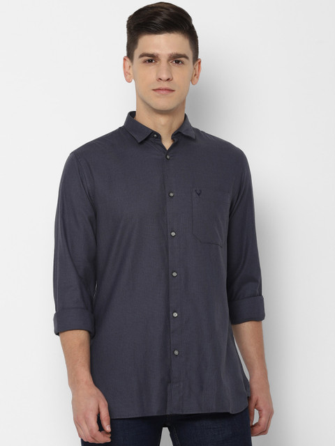 

Allen Solly Men Navy Blue Slim Fit Opaque Casual Shirt