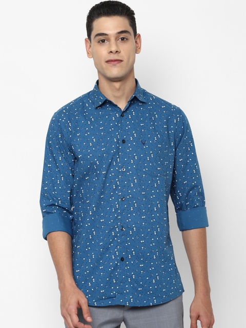 

Allen Solly Men Blue Slim Fit Opaque Printed Casual Shirt