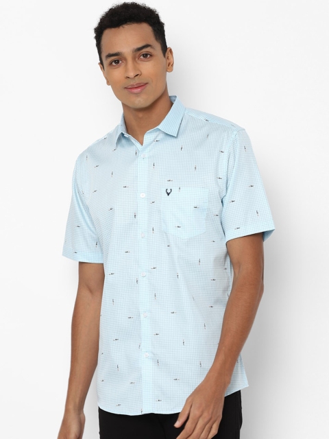 

Allen Solly Men Blue Slim Fit Opaque Printed Casual Shirt