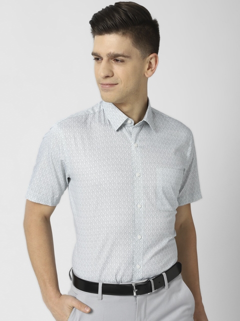 

Peter England Men Green Opaque Printed Formal Shirt