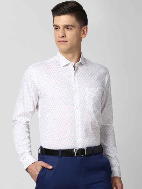 

Peter England Men White Floral Opaque Printed Formal Shirt