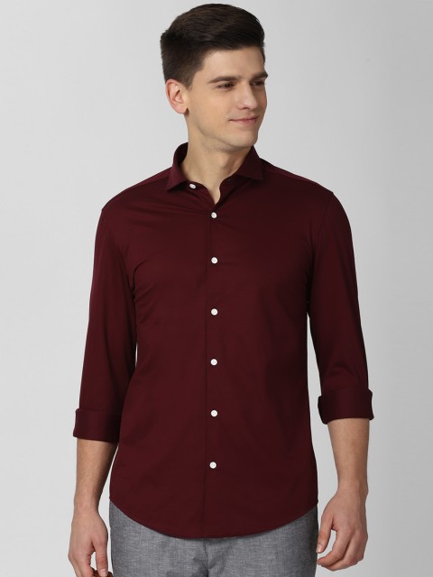

Peter England Men Maroon Slim Fit Opaque Casual Shirt