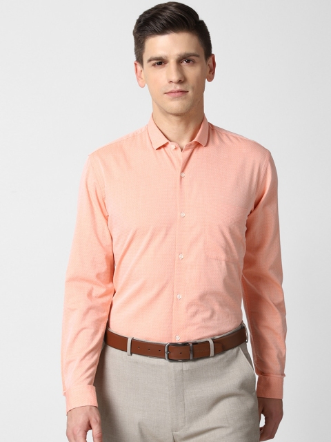 

Peter England Men Pink Opaque Printed Formal Shirt