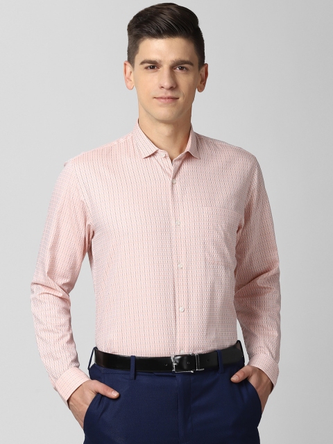 

Peter England Men Pink Opaque Printed Formal Shirt