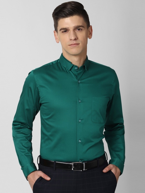 

Peter England Men Green Slim Fit Cotton Formal Shirt