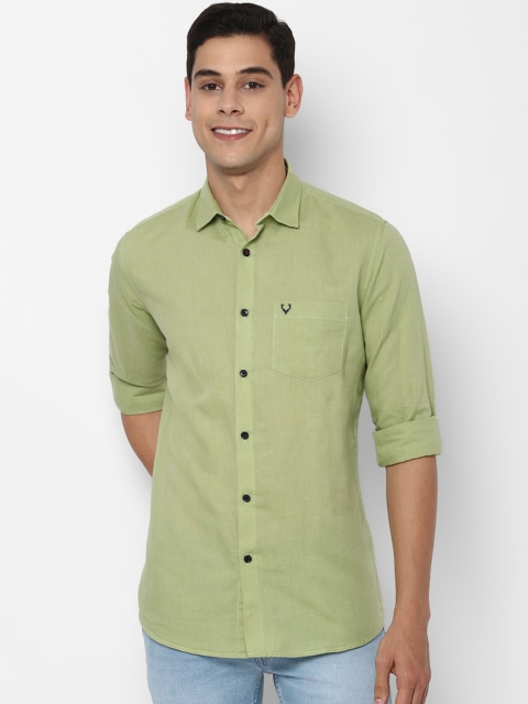 

Allen Solly Men Green Slim Fit Opaque Casual Shirt