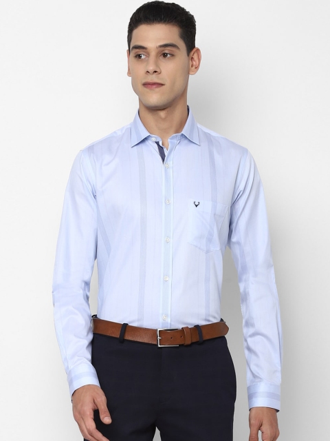 

Allen Solly Men Blue Cotton Slim Fit Striped Formal Shirt