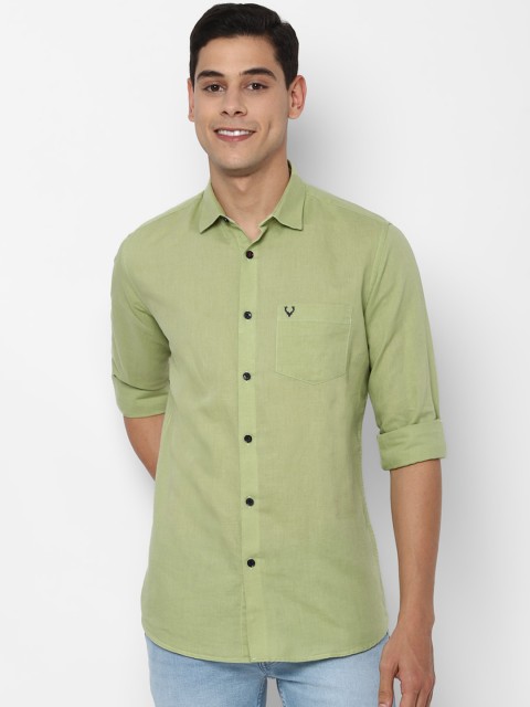

Allen Solly Men Green Slim Fit Opaque Casual Shirt