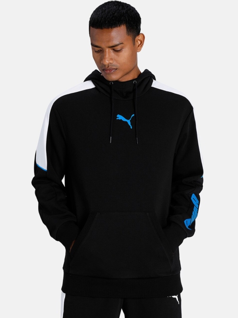 

Puma Men Black Printed Hooded Sweatshirt