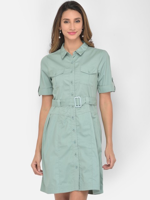 

Latin Quarters Green Shirt Dress