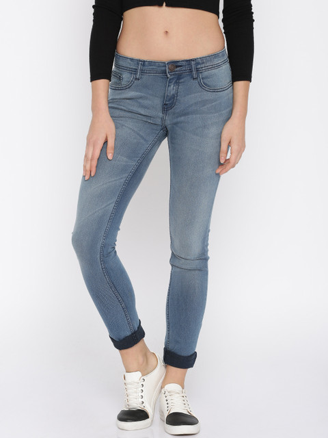 

Jealous 21 Women Blue Hottie Ultra Slim Fit Mid Rise Clean Look Jeans