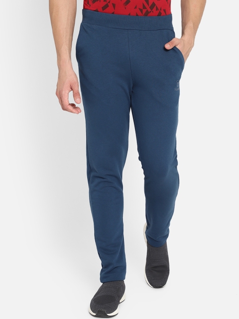 

hummel Men Blue Solid Cotton Track Pants