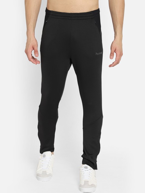 

hummel Men Black Solid Cotton Track Pants