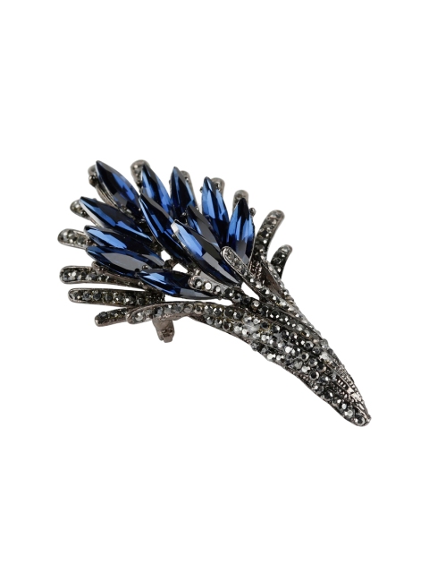 

Alvaro Castagnino Men Blue & Black Embellished Lapel Pin