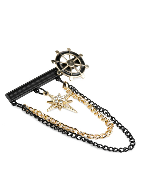 

Alvaro Castagnino Men Black & Gold-Toned Brooch